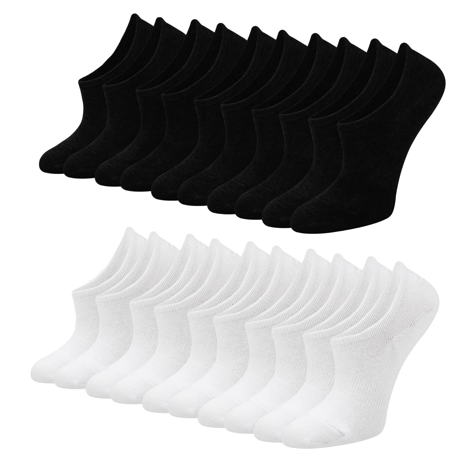 Blu Ninfee Calcetines Deportivos Para Hombre Y Mujer, 10 Pares, Calcetines Unisex Con Silicona Antideslizante, Calcetines Deportivos Invisibles, Calcetines Cortos, Calcetines No Show