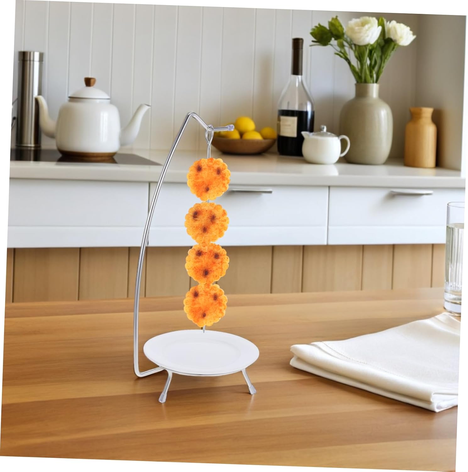 Stainless Steel Skewers for Grilling Bbq Skewer Rack Set 6-piece Non-slip Surface Outdoor Bbq Tools