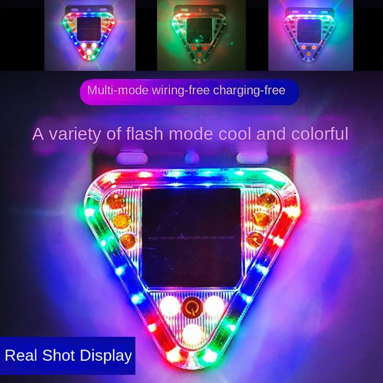 Luces Traseras Intermitentes De Emergencia Solares, Luz Advertencia Impermeable, Baliza Estroboscópica LED Inalámbrica Con Base Magnética For Coche, Vehículo Y Camión(4pack,Magnetic Bracket)