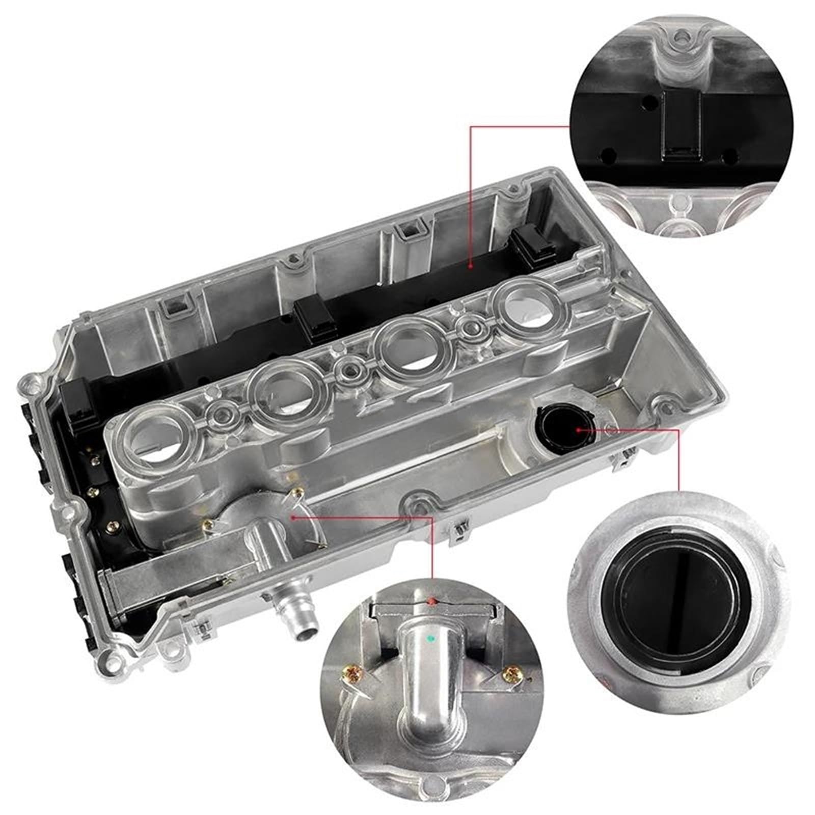 Coperchio Valvola Motore auto OEM 55564395 55558673 50002115 Coperchio Valvola In Alluminio Per Vauxhall Per Astra H/J