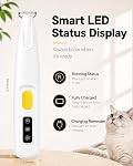 FURBONA Upgraded Dog Paw Trimmer with LED Light, 18 mm Widen Blade, 35 dB Low Noise, LED Display, Fully Waterproof, Rechargeable Clipper for Dogs Cats Trimming Paws, Eyes, Ears, Face, and Rump