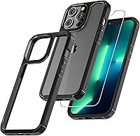 Vista 64 de TAURI Funda magnética 5 en 1 diseñada para iPhone 14 para iPhone 13, [compatible con MagSafe] con 2 protectores de pantalla + 2 protectores de lente