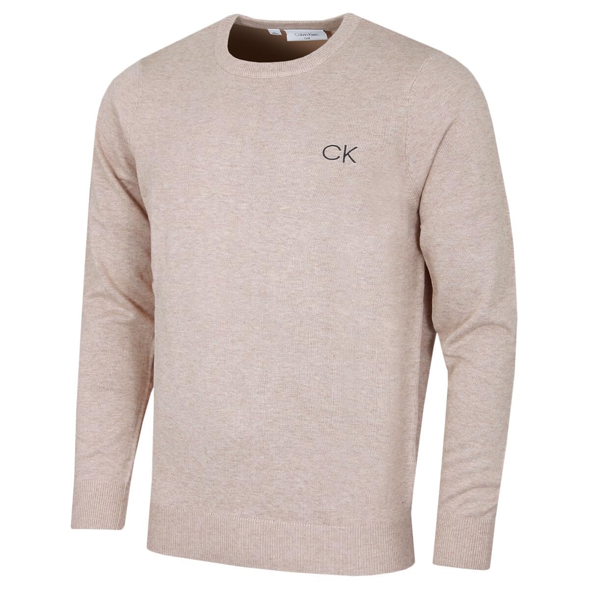 Calvin Klein Men's Latte Round Neck Golf Sweater - Xxxxl