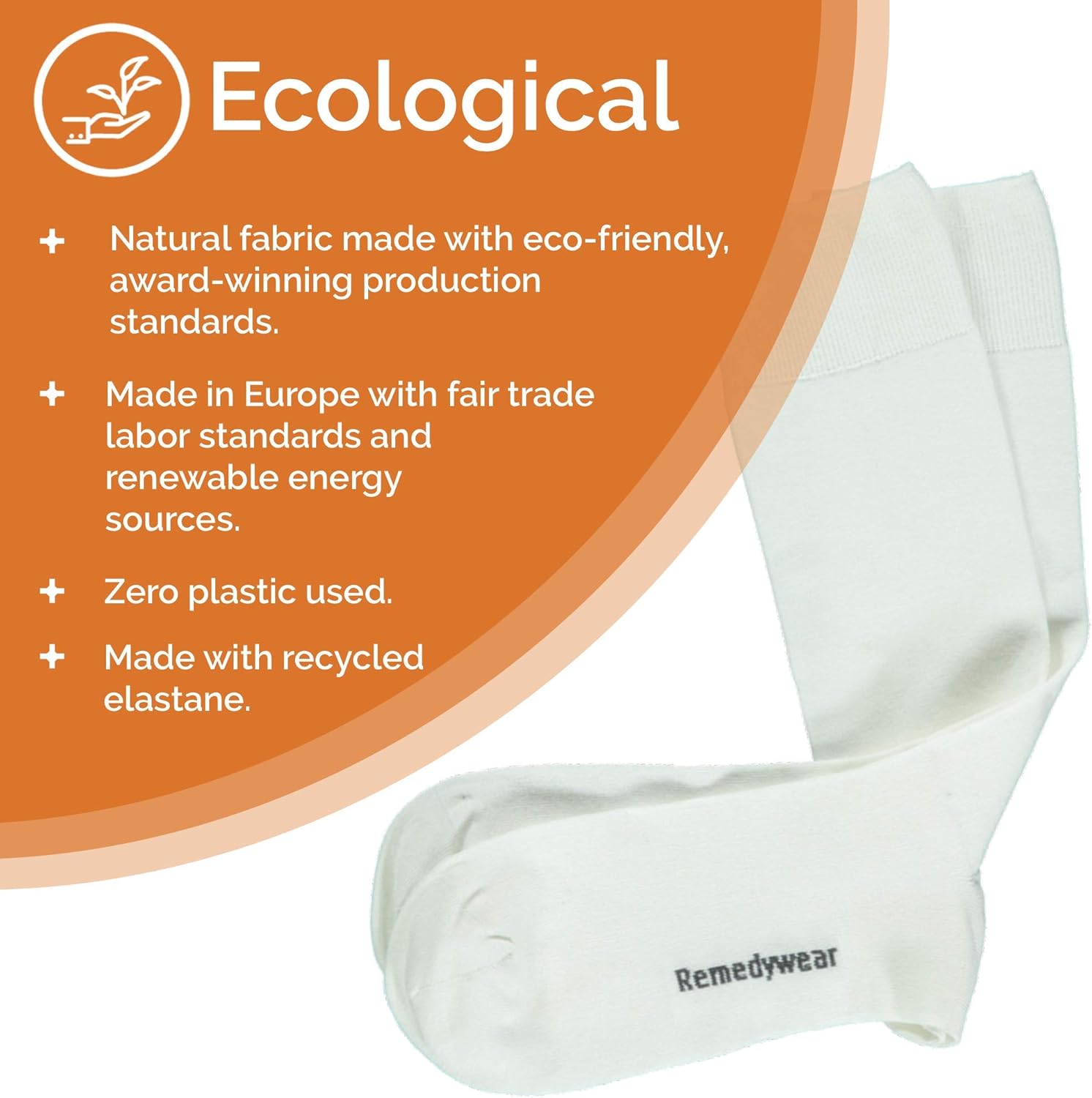 Remedywear Soft Moisturizing Eczema Socks for Kids, Inflammation Relief with Tencel and Zinc