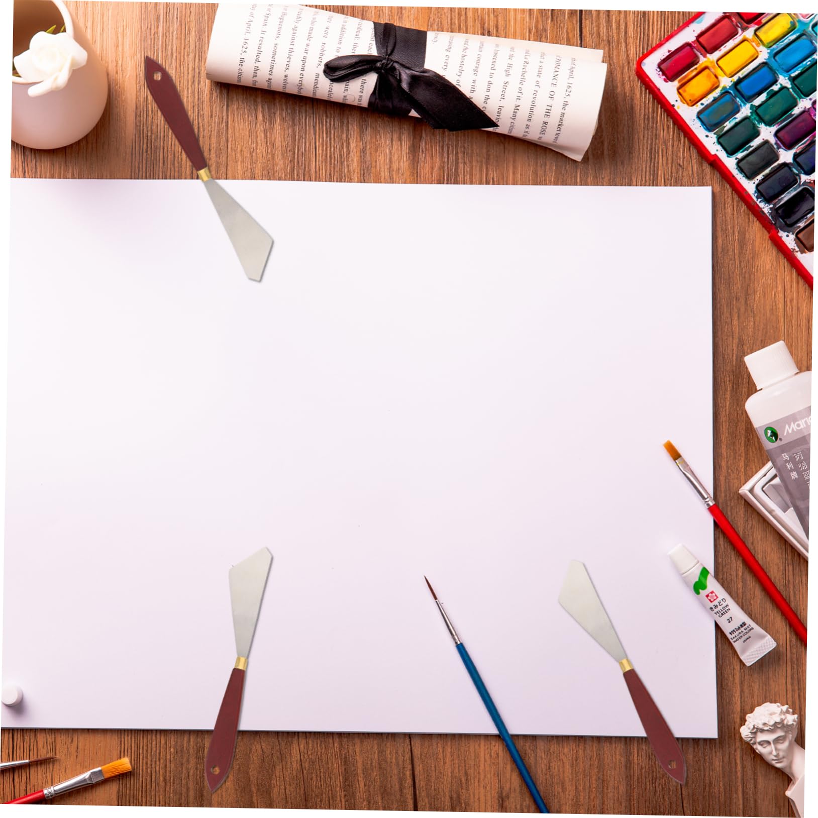 EXCEART 16pezzi Spatole Per Pittura Acciaio Inossidabile Utensili Per Miscelazione Acrilici e Per Artisti e Insegnanti Strumenti Di Pittura Resistente e Pratico Per Pigmenti