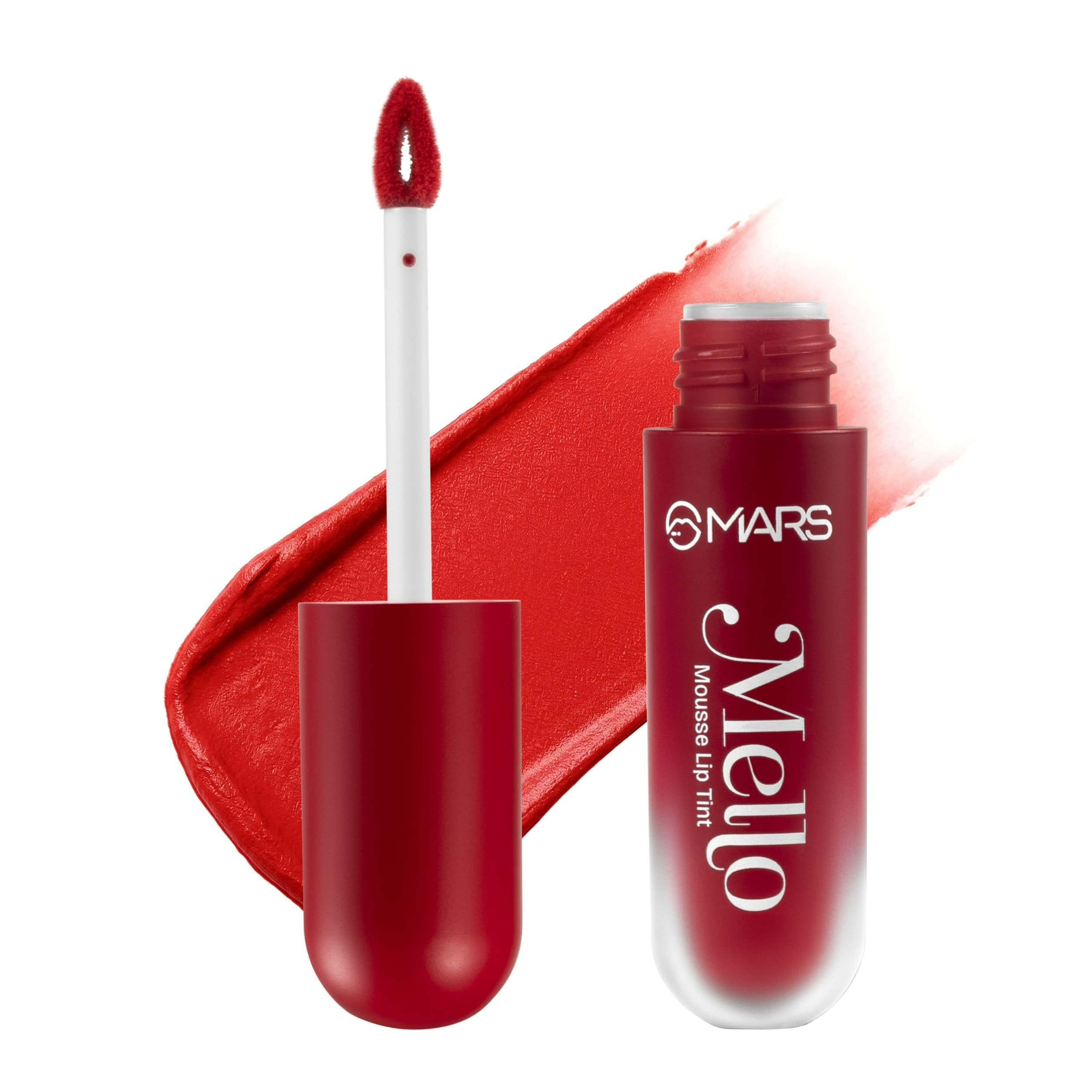 MARS Mello Mousse Lip Tint | Airy Whipped Blurring Mousse | One Swipe High Pigment | Velvet Matte Finish | Lightweight & Non-Sticky | Soft Blur Line-Free Effect | 4.5g (01-JAM)-image-27