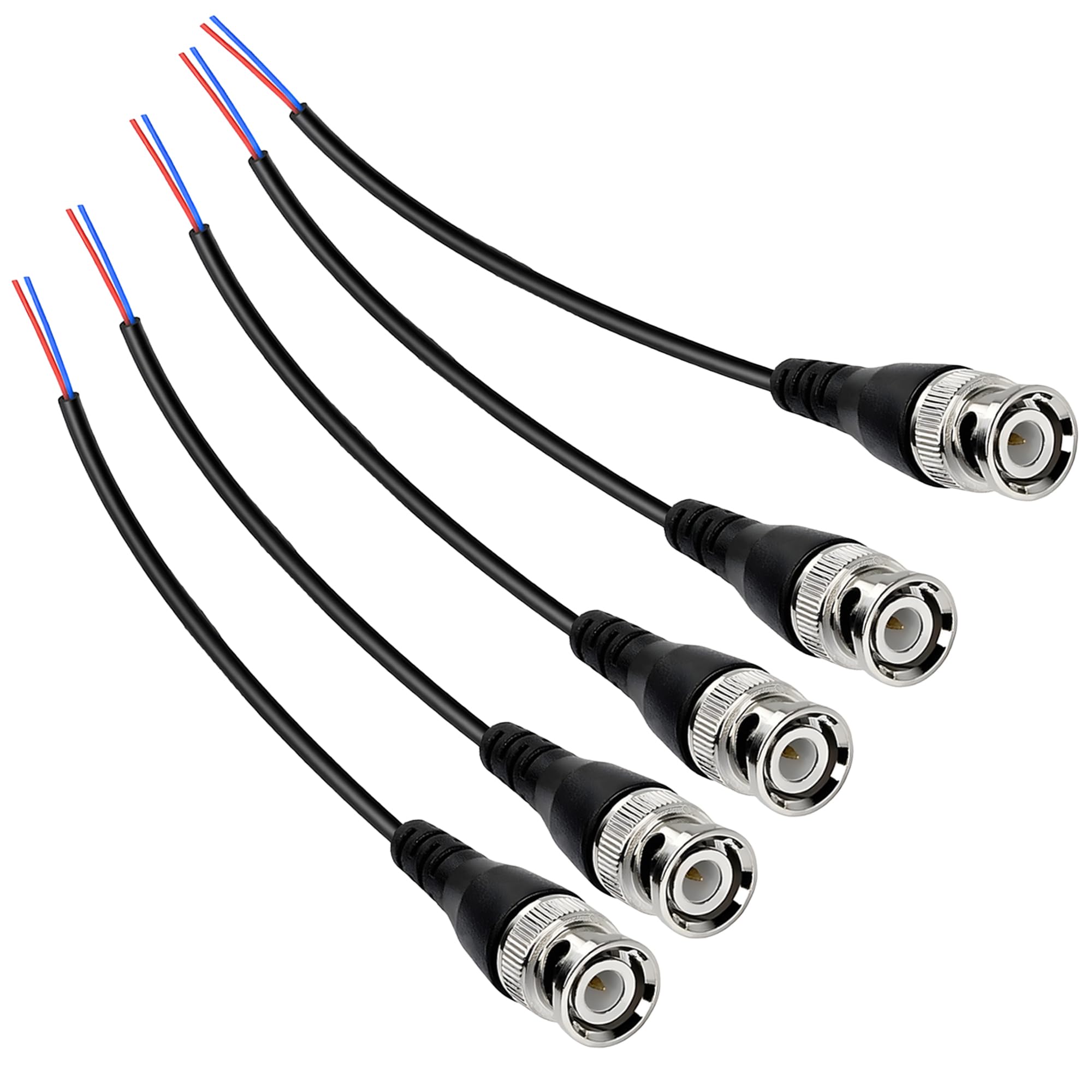Cable BNC macho a cable desnudo de 75 ohmios para reparar conexiones y terminales de cámaras CCTV 8