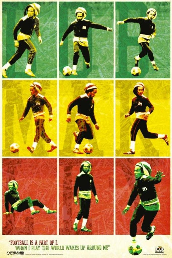 ボブマーリー ポスター Amazon.co.jp: ボブ・マーリーFootballポスター – 11 x 17