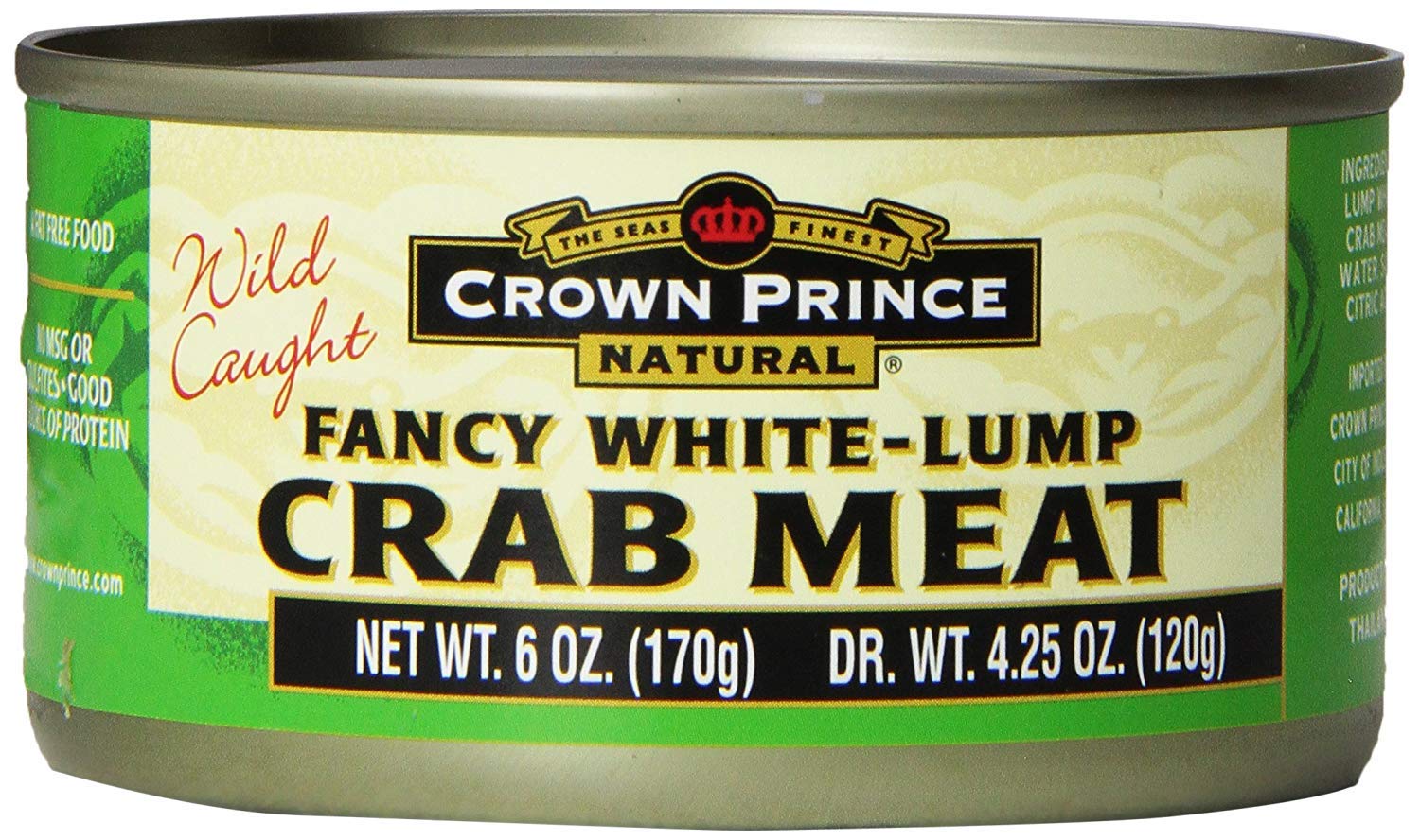 Crown Prince Natural, Fancy White-Lump Crab Meat, 6 oz (170 g)