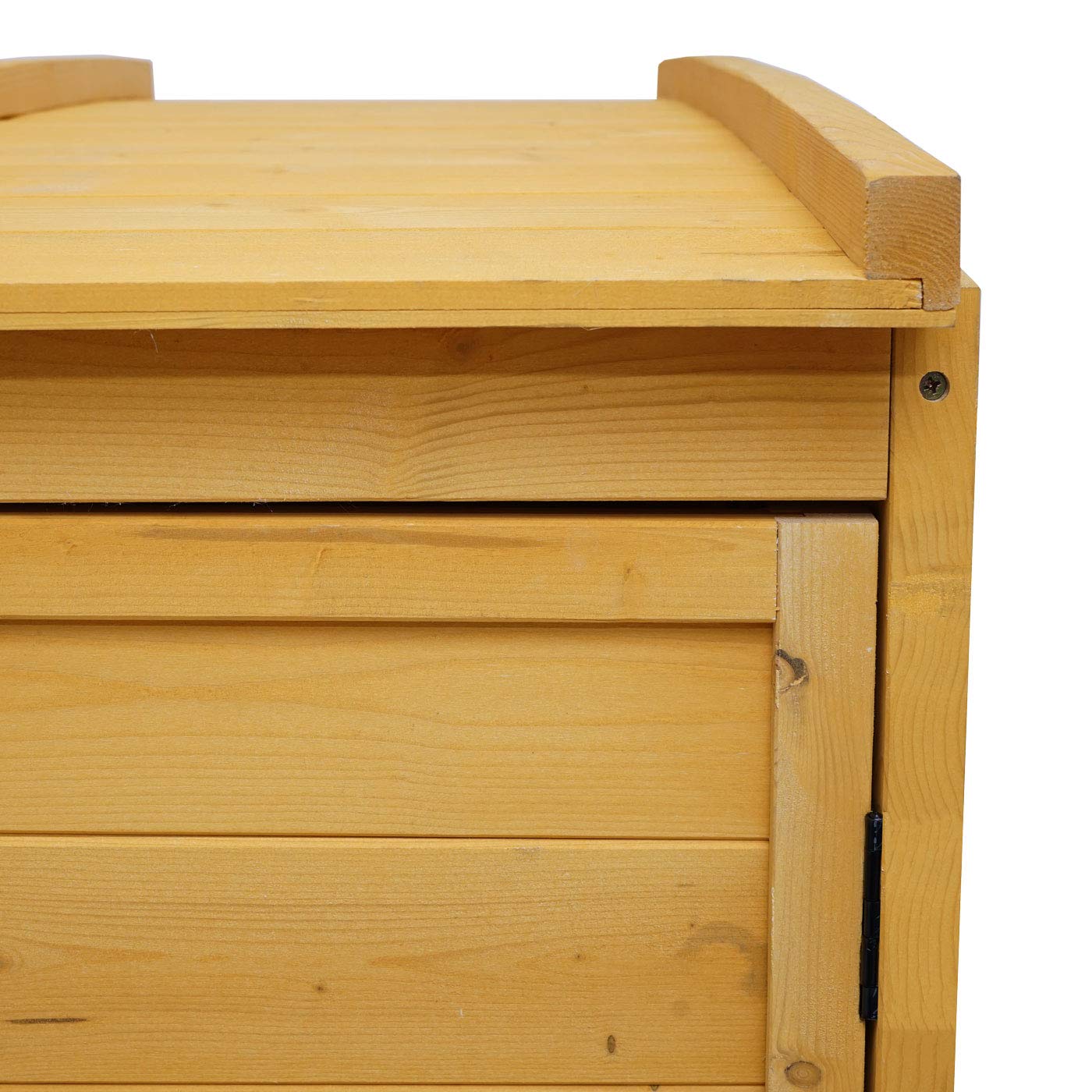 Mendler XL 1er-/2er-Mülltonnenverkleidung Erweiterung HWC-H75 - braun | Mülltonnenbox, Holz, 120x68x104cm, MVG-Zertifiziert