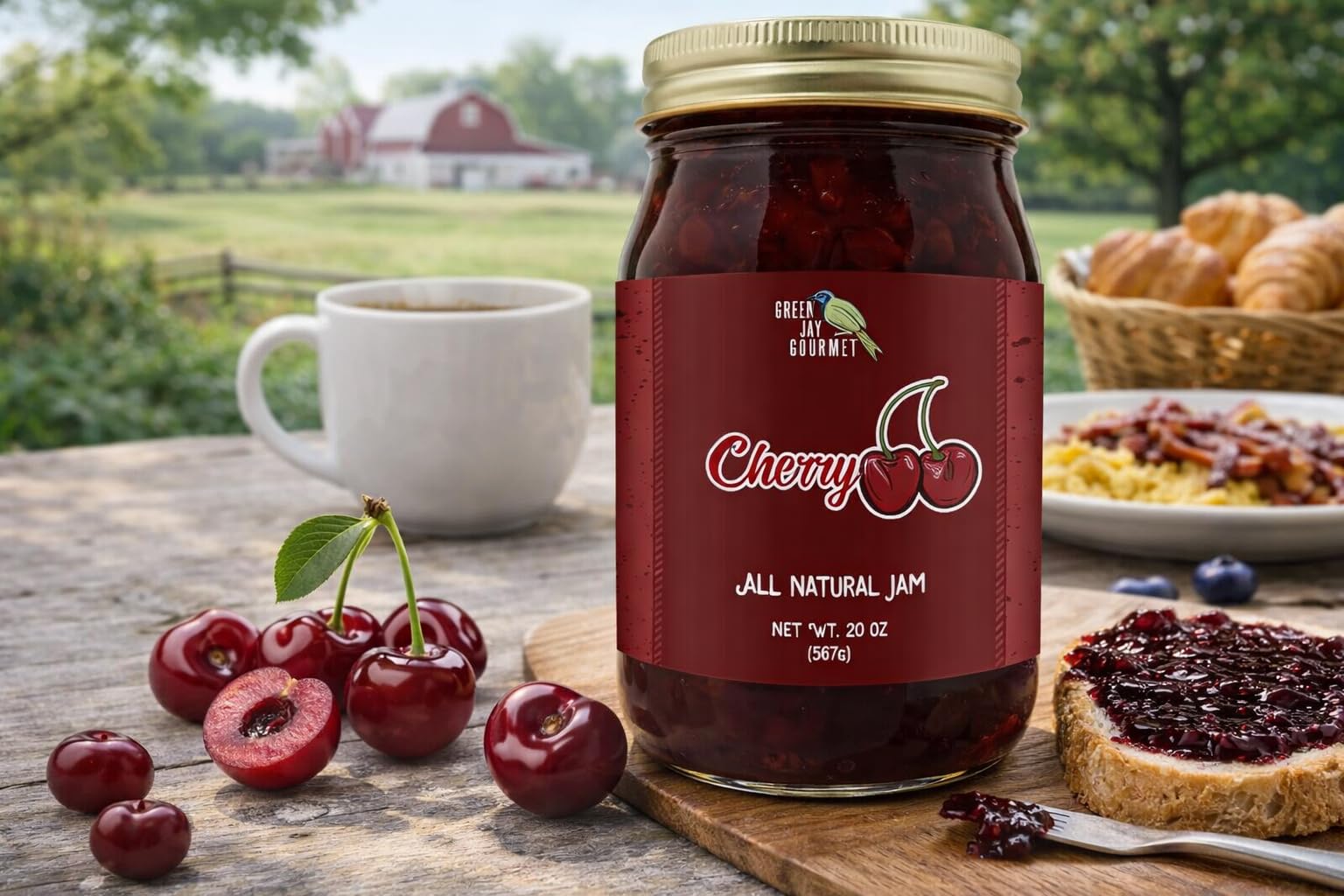 Amazon.com: Green Jay Gourmet Cherry Jam – All Natural Sweet
