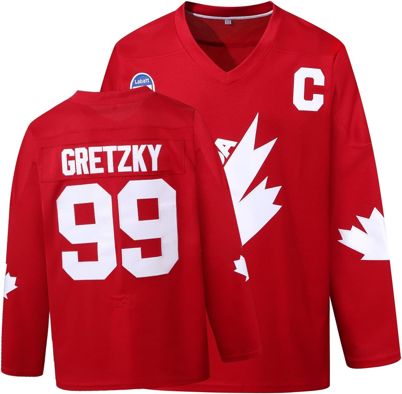 Men's #99 Gretzky Labatt Team Coupe Canada Cup Ice Hockey Jersey Stitched