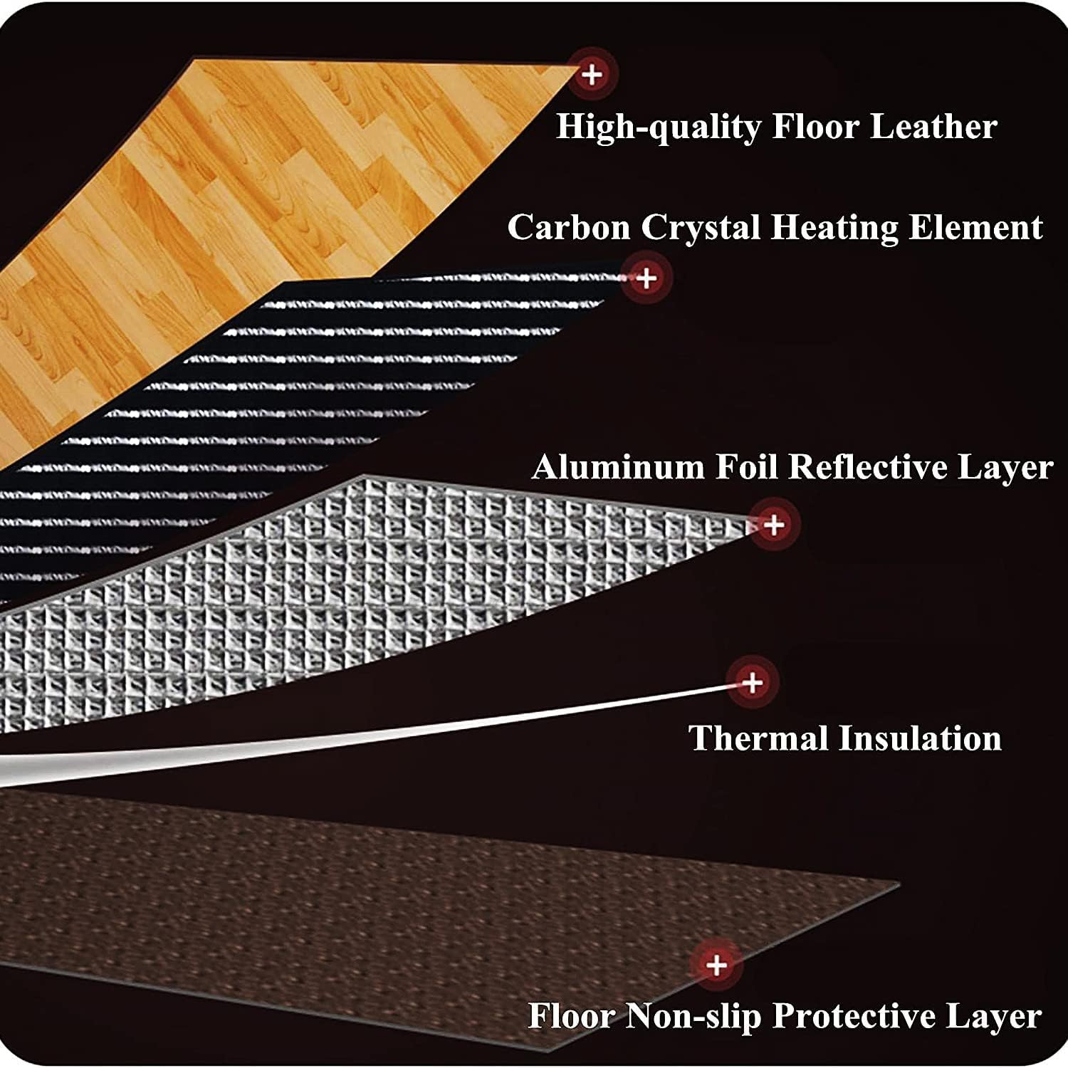 Calentador de pies portátil debajo del escritorio, tapetes calefactables con temporizadores y configuración de calefacción, almohadilla calefactora eléctrica para el piso(50x100cm)