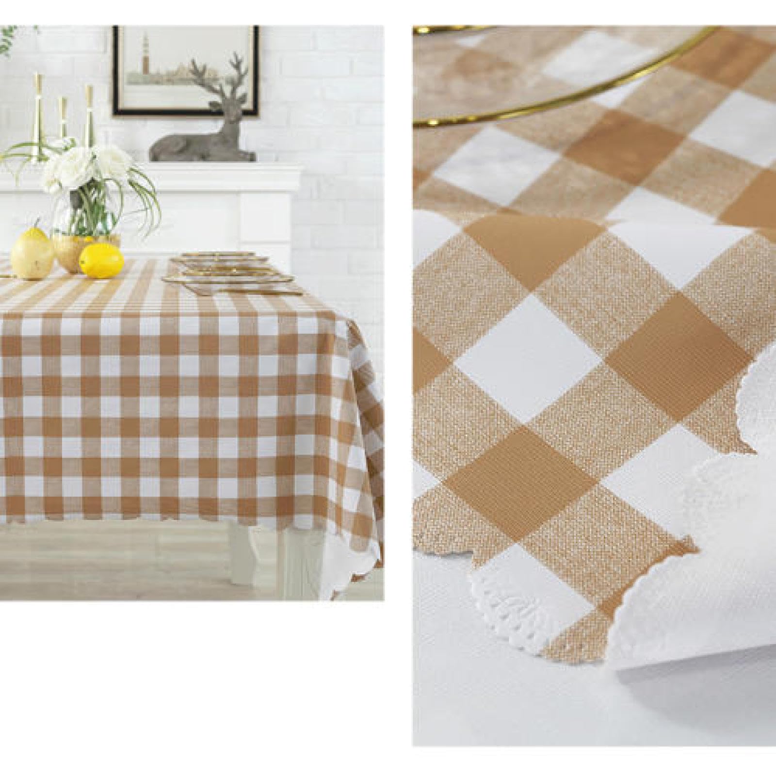 Wachstuchtischdecke Wachstischdecke Anti Hot Scratch Wachstuch Tischdecke Abwaschbar Tischdecke Abwischbar beige B 140 × 200 cm