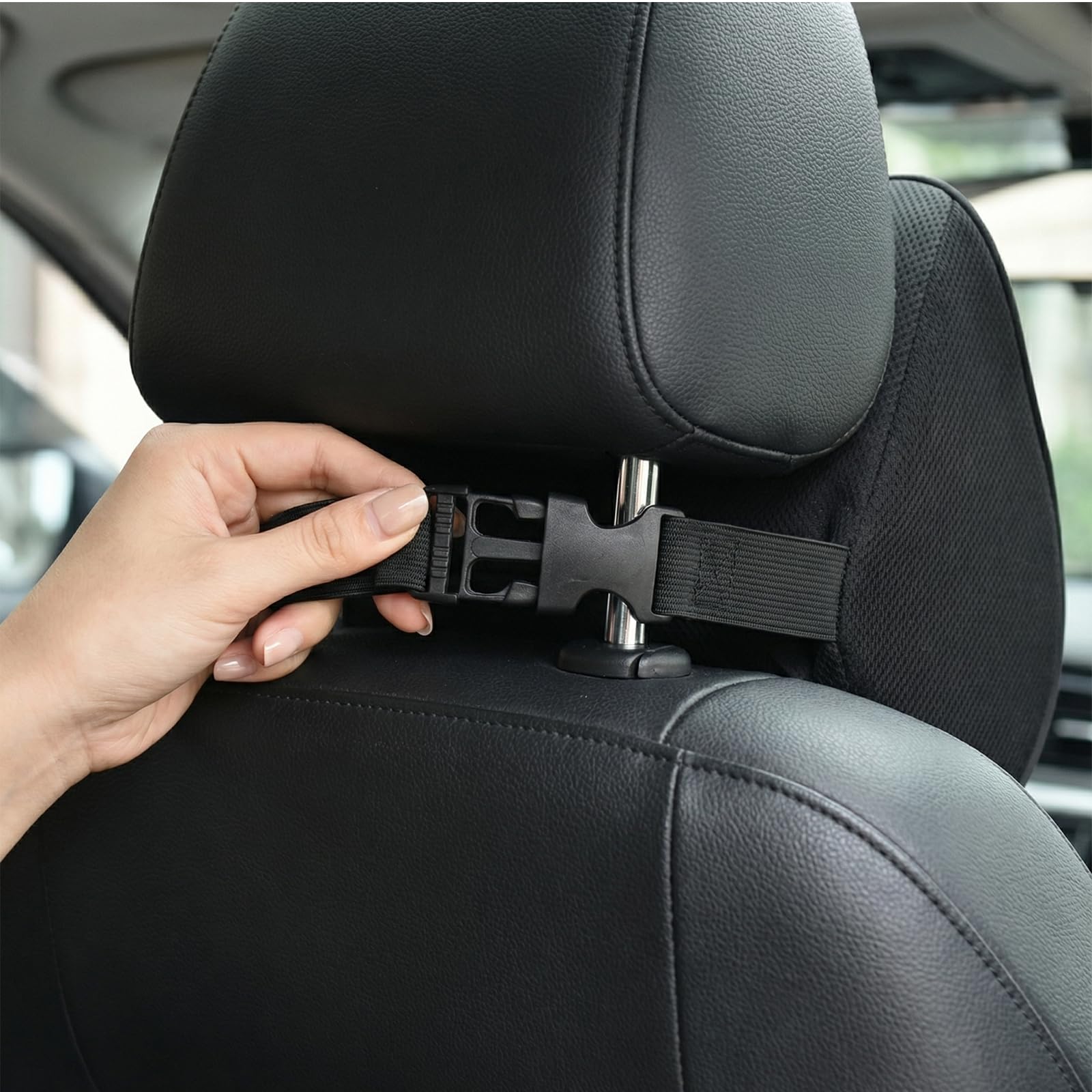 Auto Nackenkissen, Kopfstützenkissen aus Memory Foam Reisekissen Auto Reise Nackenkissen Weichheit Kopfstütze Kissen mit Verstellbarem Riemen für Fahren Büro Gaming Sitz, Schützen Sie Halswirbelsäule