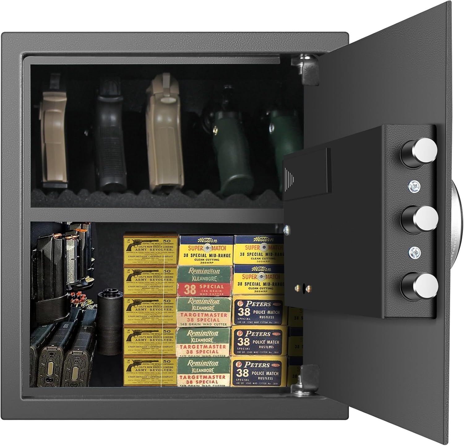 BBRKIN Smart Security Cabinet Safe with dimensions