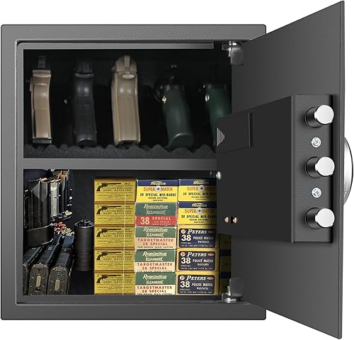 Miniatura 2 de Caja fuerte inteligente para gabinete de seguridad, caja de acero para pistola de mano, perfecta para el hogar, oficina, hotel, pistolas seguras,
