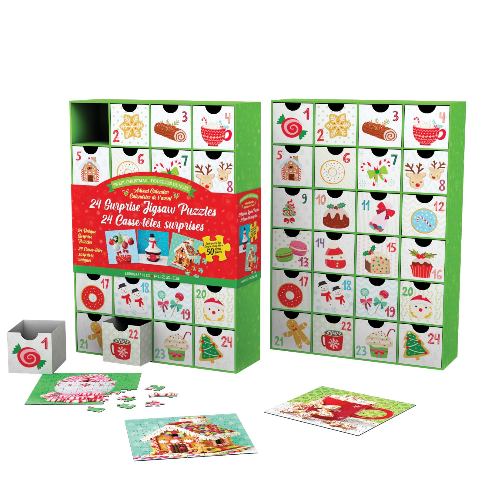 Amazon.com: Sweet Christmas Advent Calendar Puzzle Set