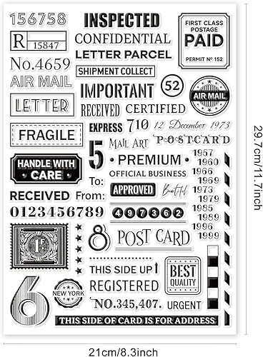 Vista 28 de GLOBLELAND Sellos transparentes de silicona para hacer tarjetas, álbumes de recortes, 11.7 x 8.27 pulgadas