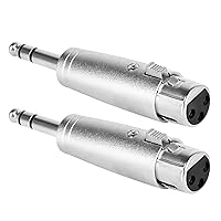 Vista 14 de Adaptador TRS macho a XLR de 1/4 pulgadas, paquete de 4 – 1 par de adaptadores macho y hembra XLR de 0.250 in 1/4" a XLR macho/hembra