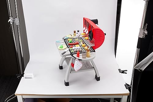 Miniatura 4 de Juego de barbacoa para niños, juego de cocina con accesorios, rojo y gris