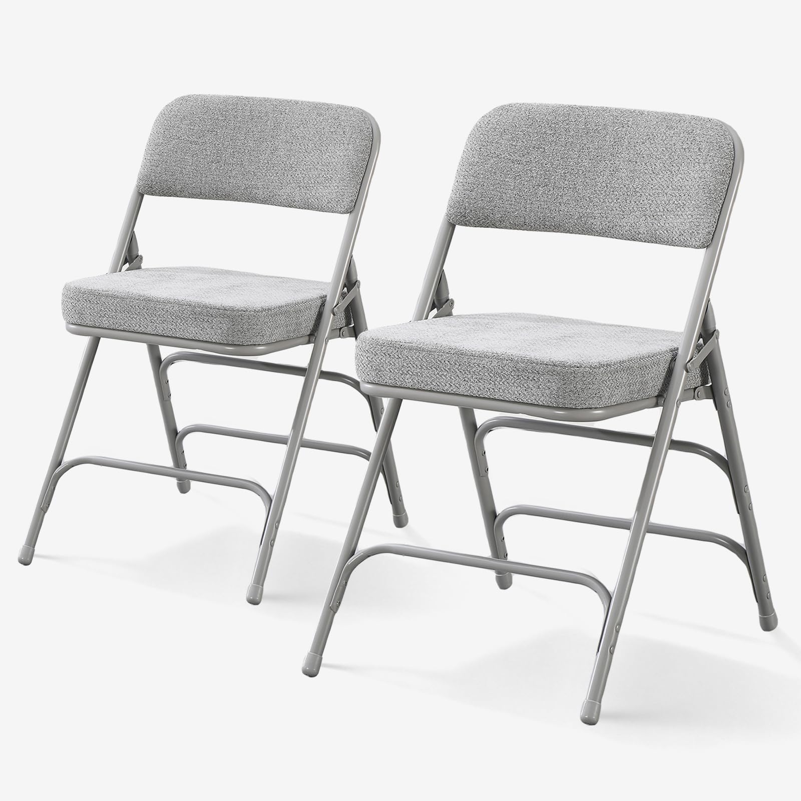 Chaise pliante rembourrée, avec siège rembourré épais en tissu, chaise pliable portable en métal pour une utilisation en intérieur et en extérieur, chaise rembourrée durable et confortable pour la