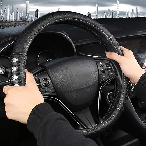 Miniatura 36 de West Llama Cubierta personalizada del volante del coche del coche para Honda (negro)