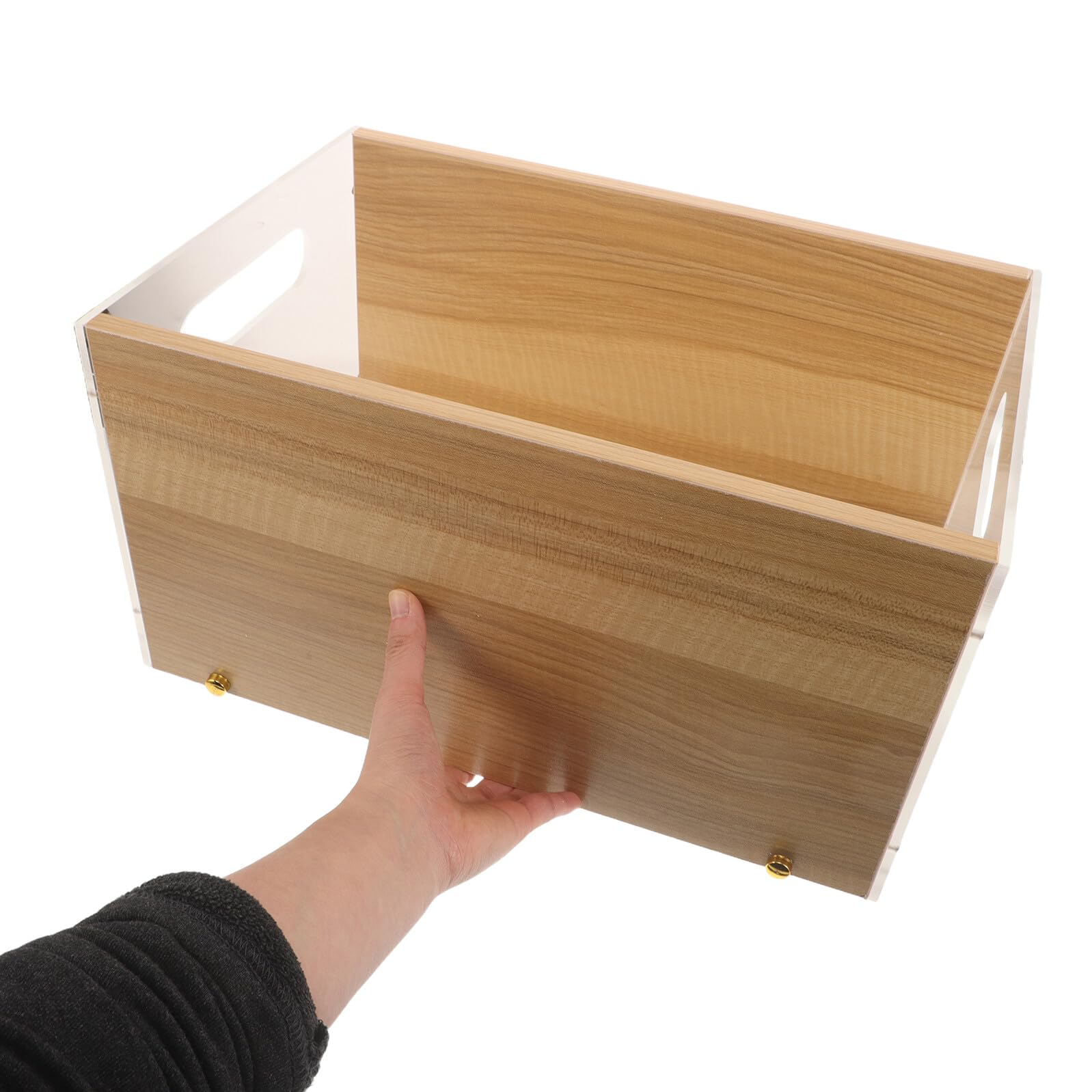 SHINEOFI Rollbare Bücheraufbewahrungsbox 38x25cm mit Griffen Mobiler Organizer für Schulbücher Ordner und Zeitschriften im Schülerzimmer und Klassenzimmer