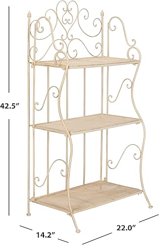 Miniatura 3 de SAFAVIEH PAT5022A Colección para Exterior Torus Pearl White - Estante de 3 niveles Blanco perla,Verde (Antique Green),Negro,Azul musgoso,Óxido