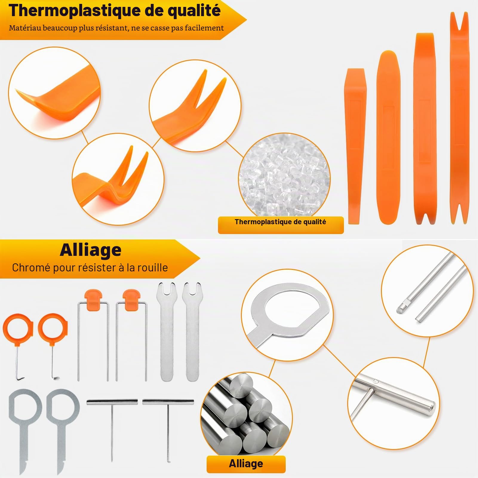 Kit d'outils pour voiture 25 pièces - Kit d'outils automobile essentiel d'urgence avec crochet et pompe à air, étui portable pour réparations d'urgence