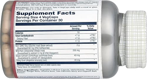 Miniatura 2 de Solaray Suplemento de fitoestrógenos, 120 unidades