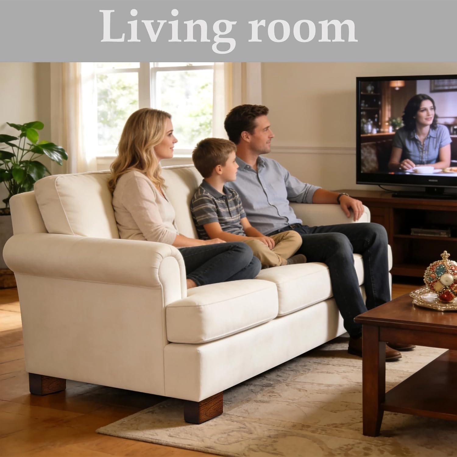 Sopicoz Wood Bed Risers (Brown, 4 inch)