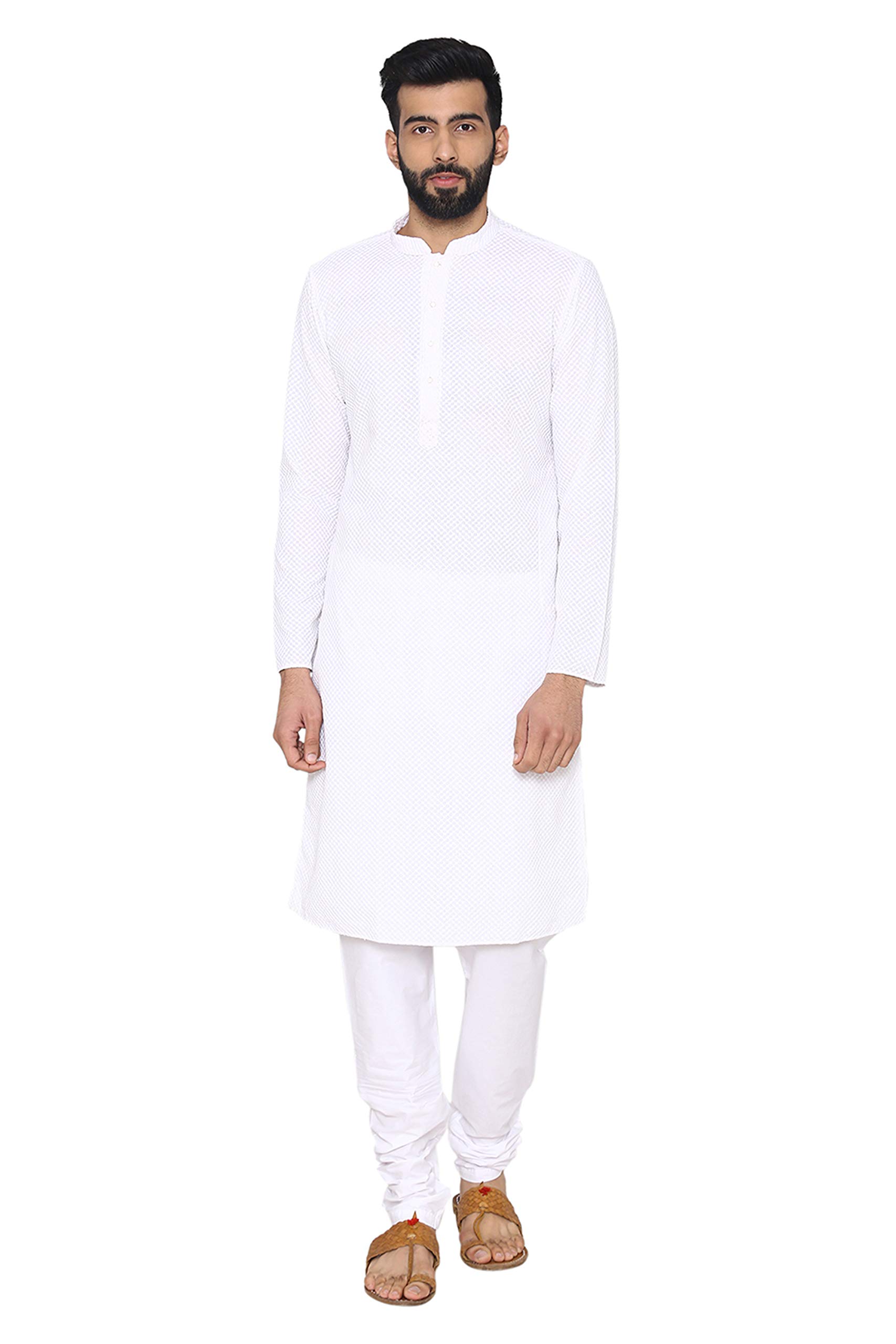 ManyavarWhite Kurta Set