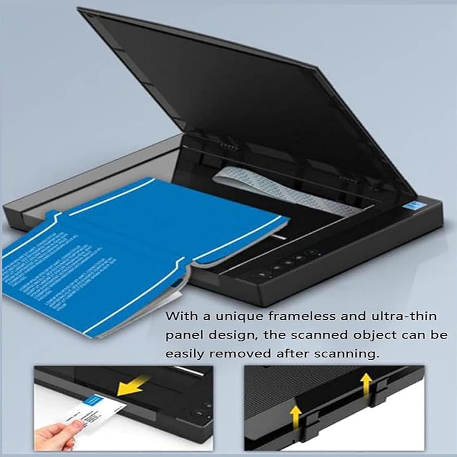 Scanner piano di grande formato A3, scanner piano di grande formato for documenti e album fotografici, scanner for documenti, foto e libri a 1200/2400 DPI, scansione automatica(2400DPI)