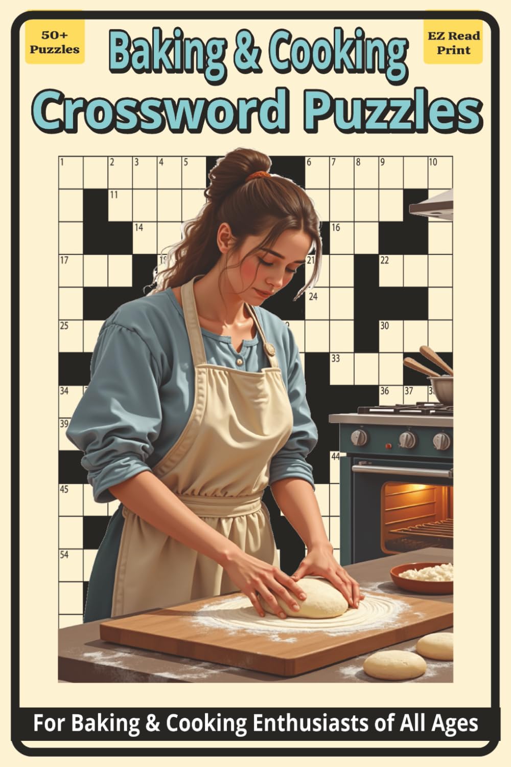 Baking & Cooking Crossword Puzzles: Crossword Puzzles with Easy to Read Print about Cooking, Recipes, Desserts, and More | 6x9 inches, 110 pages | 50+ ... Gift for Vacations, Holidays, and Free Times