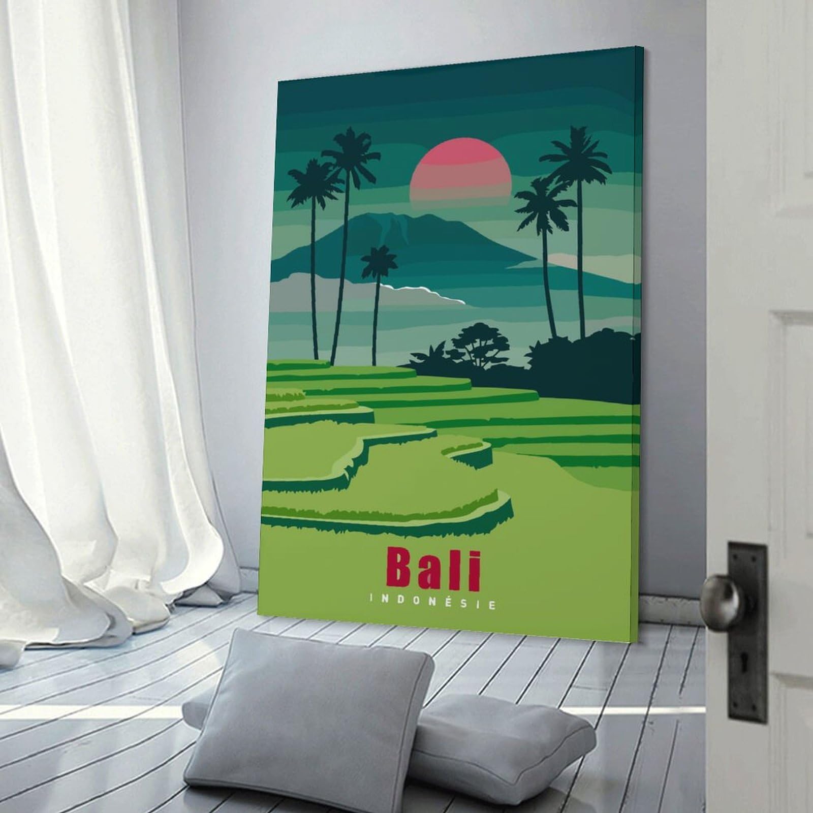 Junmoney Bali, Indonesia Travel Wall Picture Print 20x30inch(50x75cm), for Picture Wall Styling in Lounge Or Bedroom, Ideal for Building A Coordinated Art Wall