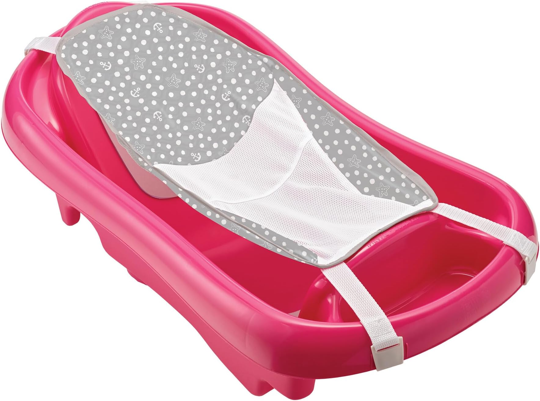The First Years Newborn to Toddler Baby Bath Tub - Convertible 3-in-1 Baby Tub with Removable Sling - Ages 0 to 24 Months - Sure Comfort - Pink