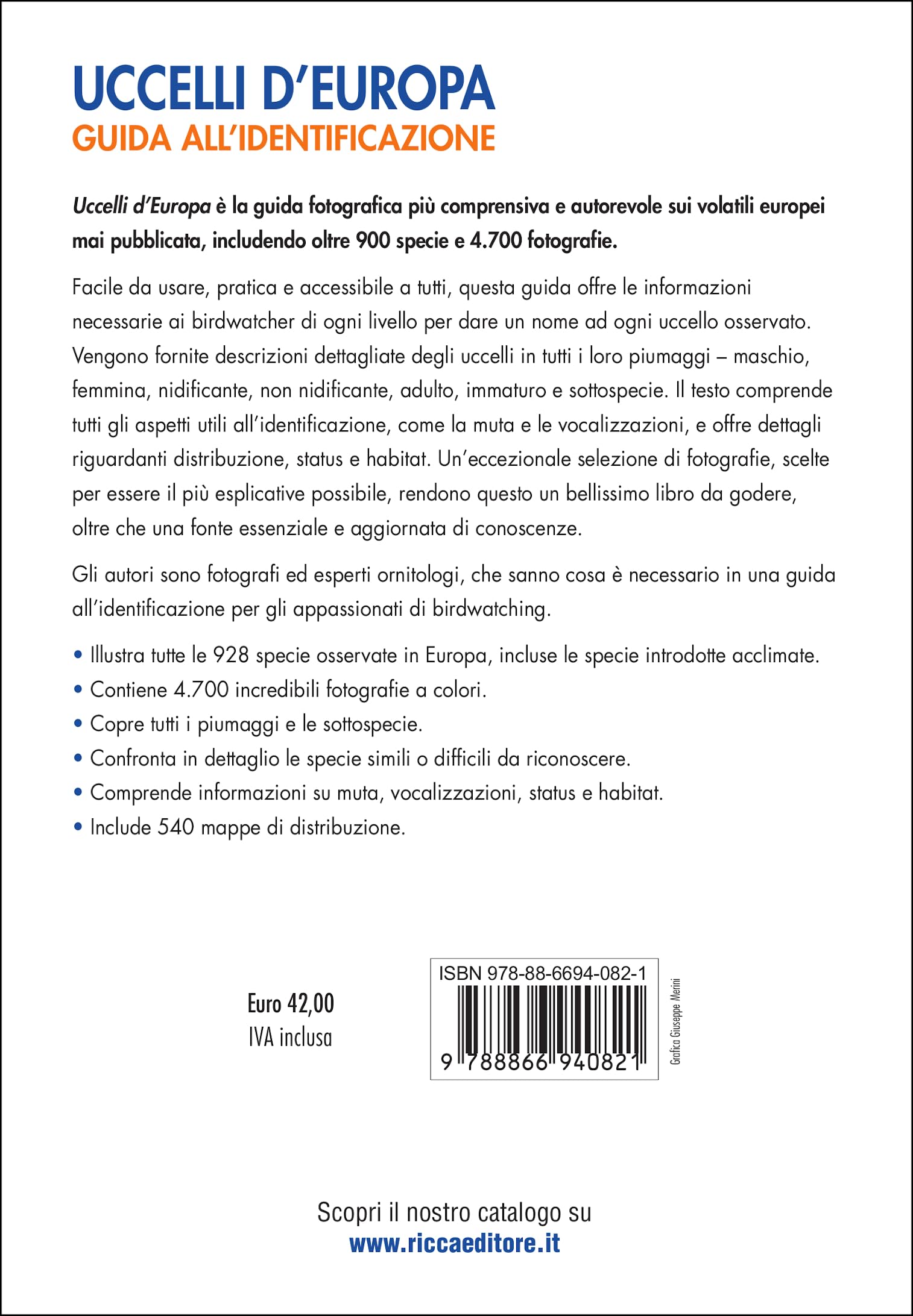 Uccelli d'Europa. Guida all'identificazione. Ediz. a colori