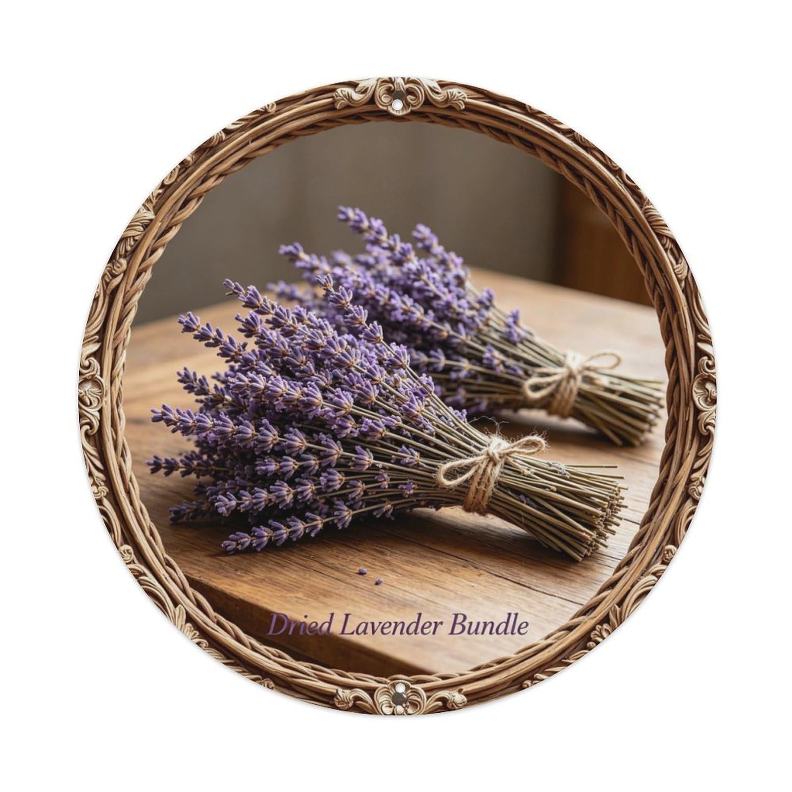 Dried Lavender Bundle Metal Tin Sign Plaque