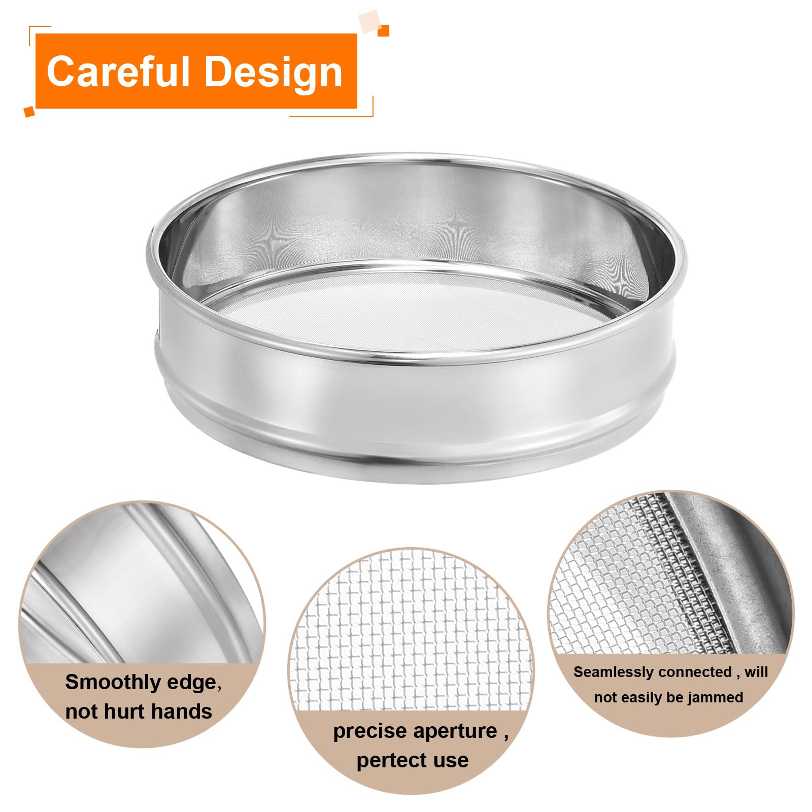 PATIKIL Tamis de Laboratoire 50 Mesh Diamètre 8" (0.36mm) pour Laboratoire