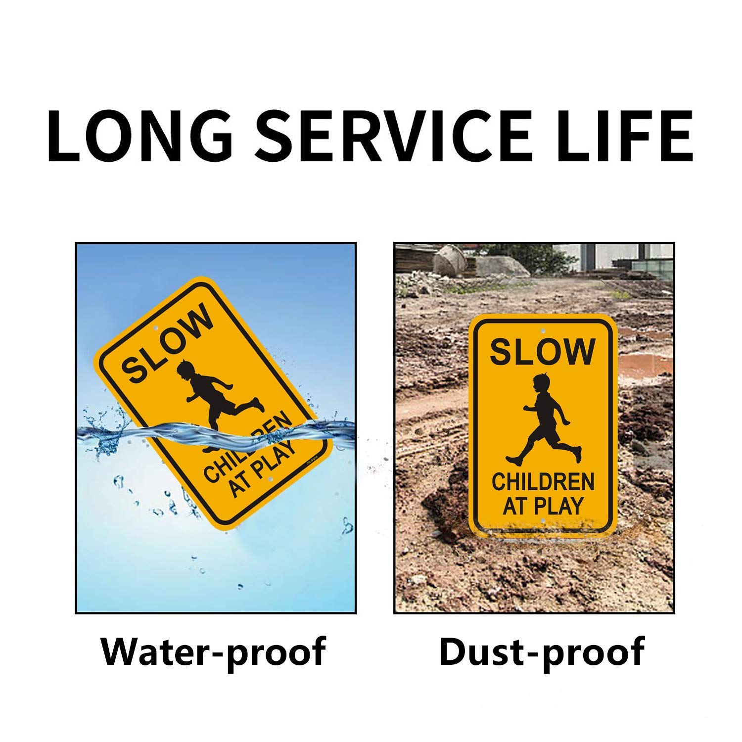 Amazon.co.jp: Slow Children at Play サイン スローダウンサイン 4個