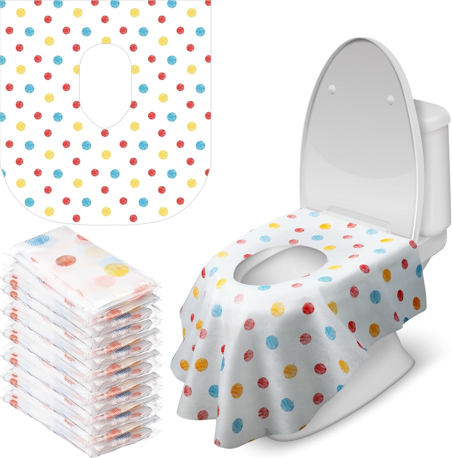 Timgle 60 Pcs Disposable Toilet Seat Covers for Kid Extra