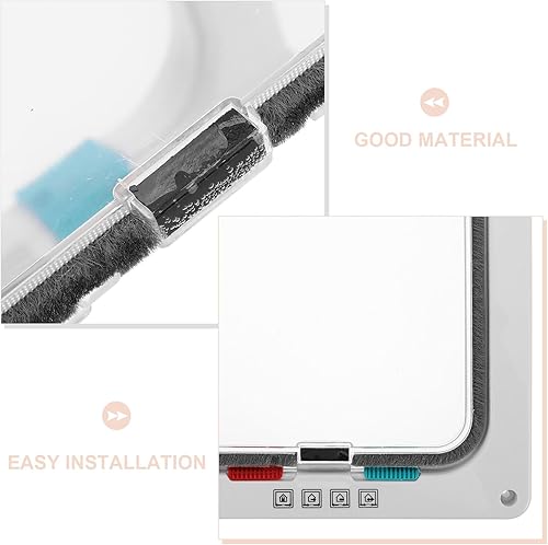 Miniatura 9 de Puerta de gato con cerradura para puertas interiores con sistema de bloqueo seguro ajustable, solapa interior para mascotas para gatos y mascotas