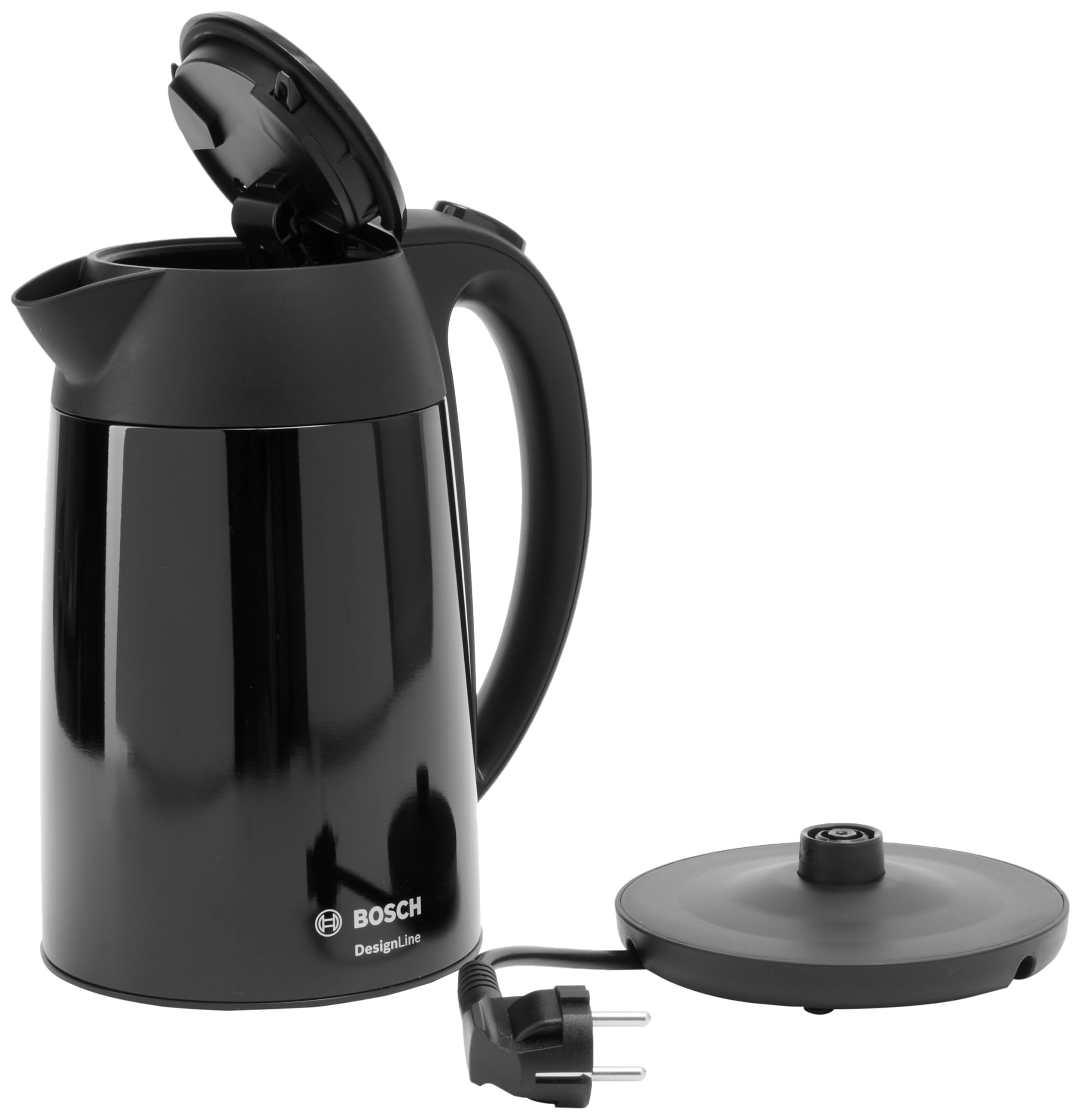Bosch Designline Wasserkocher Twk3p423, 1,7 Liter, Tassenanzeige, 2.400 W, Schwarz (twk3p423)