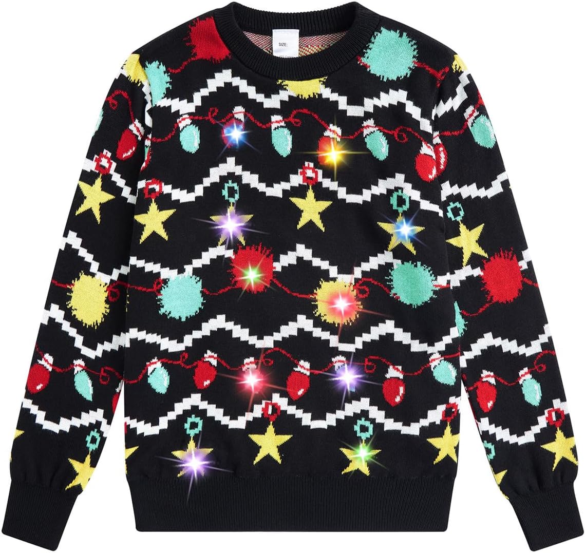 Up Christmas Jumper Reindeer Light Up Sweater Light Up Christmas