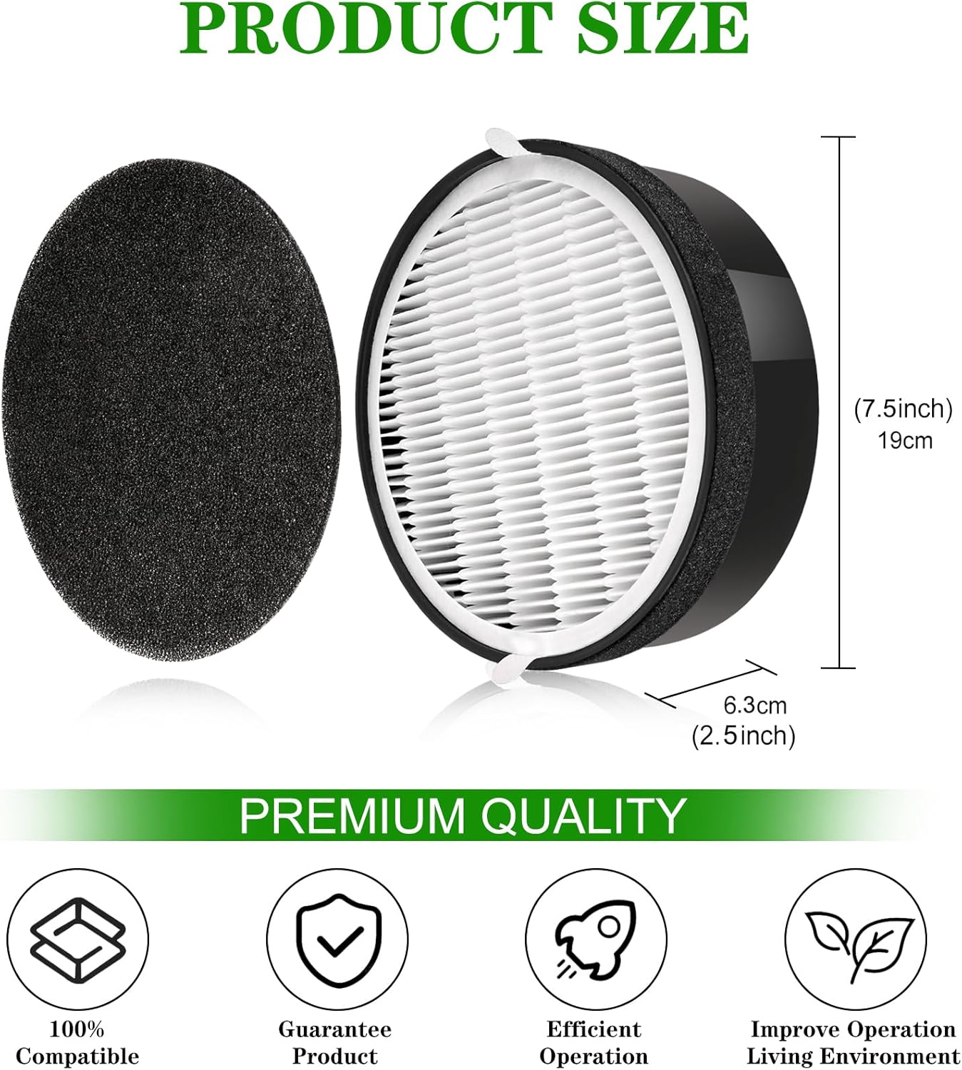 LV-H132 Replacement Filter Compatible with LEVOIT LV-H132 Air Purifier Filter Replacement, 3-in-1 H13 True HEPA Filter, High-Efficiency Activated Carbon Filter (4 Pack) - Image 4