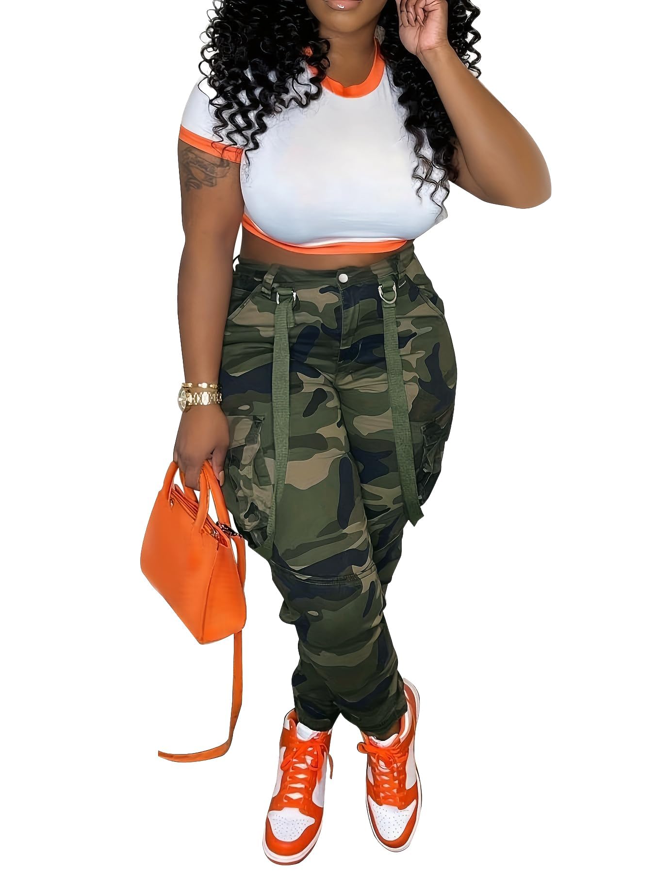 SDNGED Camo Cargo Pants for Women