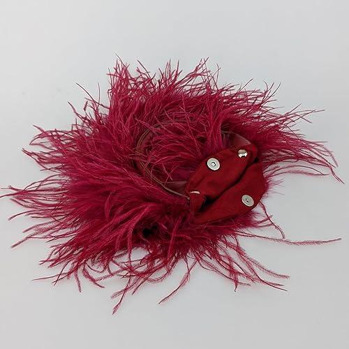 Miniatura 3 de LVCOMEFF Monedero de plumas de avestruz para mujer, minivestido de noche para boda, fiesta, baile de graduación, banquete