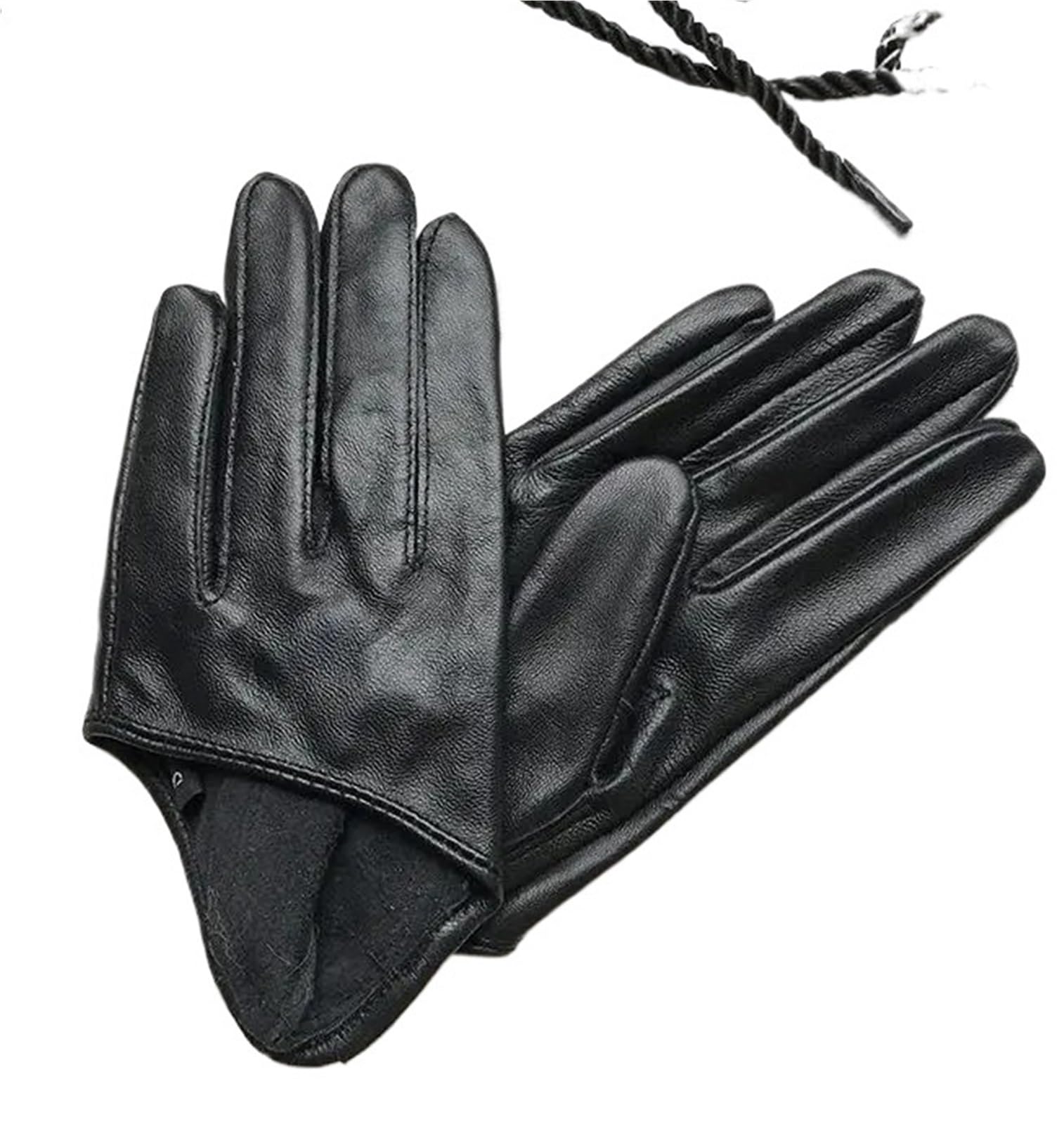 Guanti da guida corti a mezzo palmo bianchi da donna S/M/L