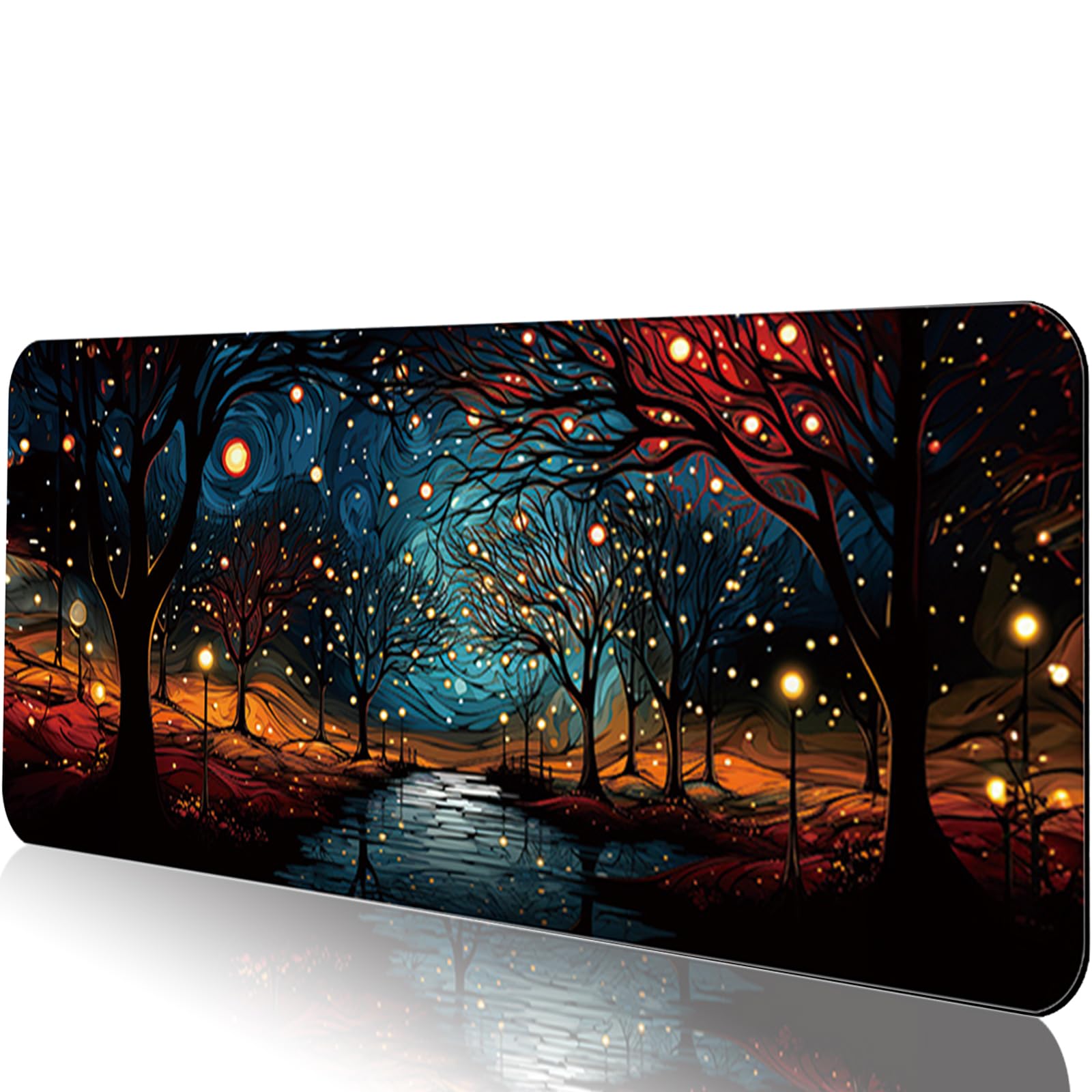 Uniqcasa Gaming Mouse Pad 31.5x11.8 inch XL Large Extended Mouse Pad, Big Mousepad Desk Mat for Computer with Non-Slip Rubber Base and Stitched